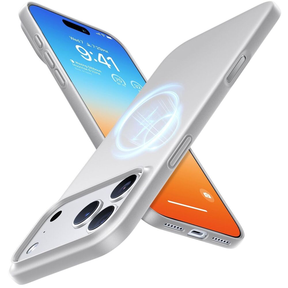 TORRAS Magnetic Slim Fit for iPhone 17 PRO MAX Case 6.3 inch, Ultra-Thin, Silver